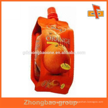 New design stand up drink pouches with spout for juice packaging